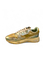 Zapatillas Autry nailon dorado y piel metalizada platino